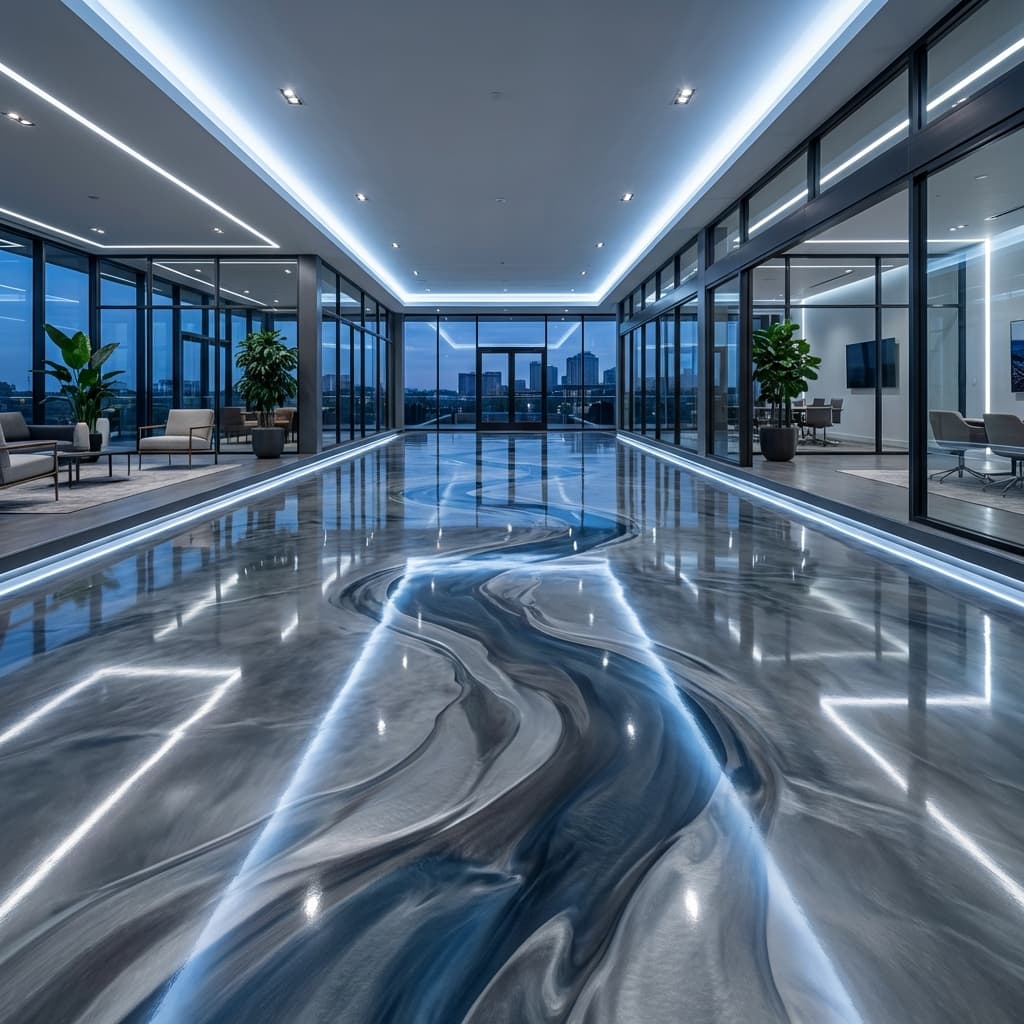 Metallic River Epoxy Hero